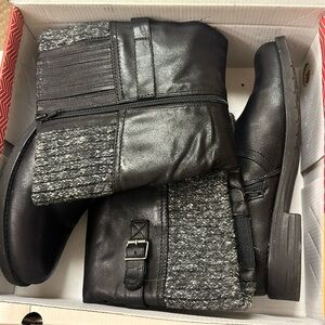 Black Microfiber Boots
